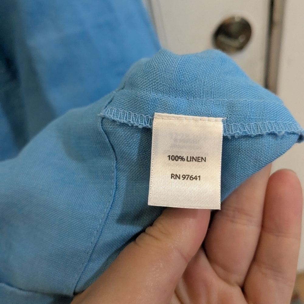 J. Jill Love Linen Blue Dress - Picture 4 of 5